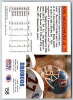 1992 Pro Set Karl Mecklenburg #158