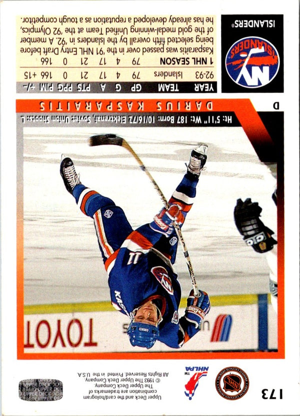 1993 Upper Deck Darius Kasparaitis #173