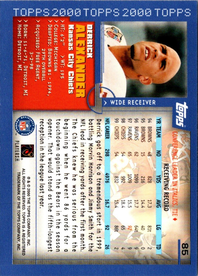 2000 Topps Derrick Alexander