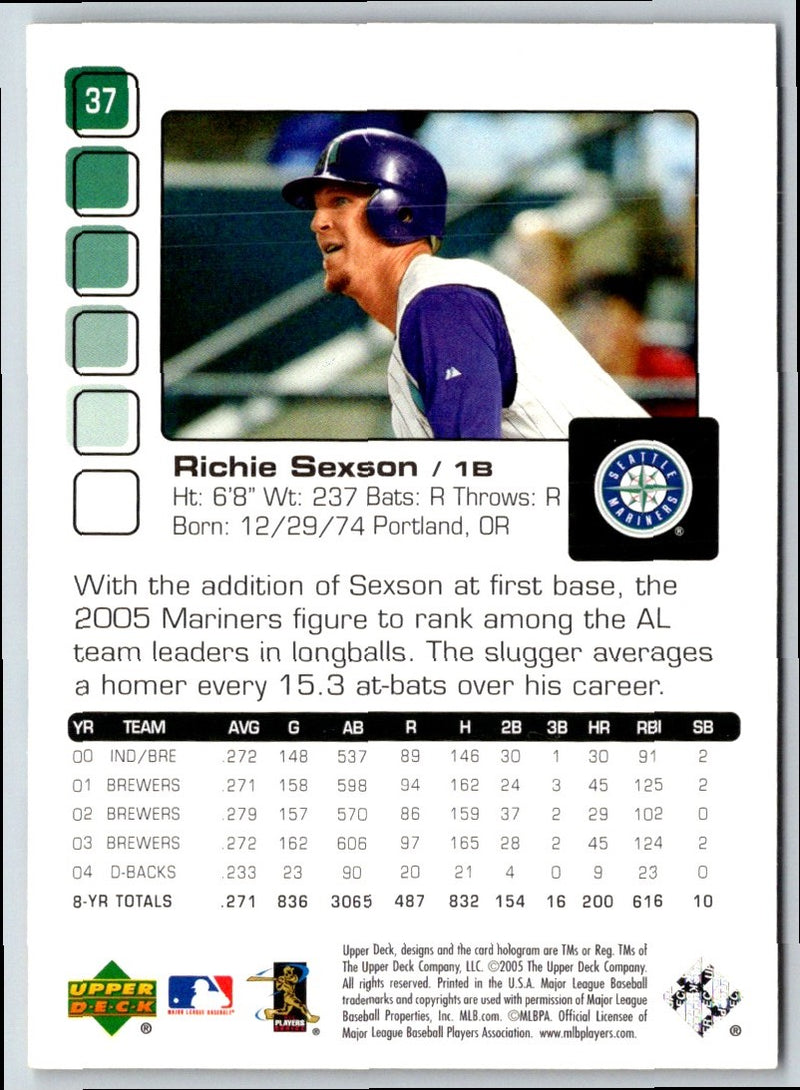 2005 Upper Deck Pros & Prospects Richie Sexson