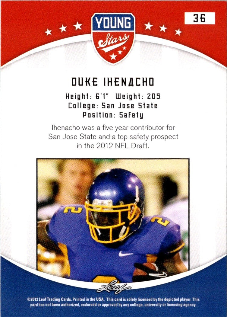 2012 Leaf Young Stars Duke Ihenacho