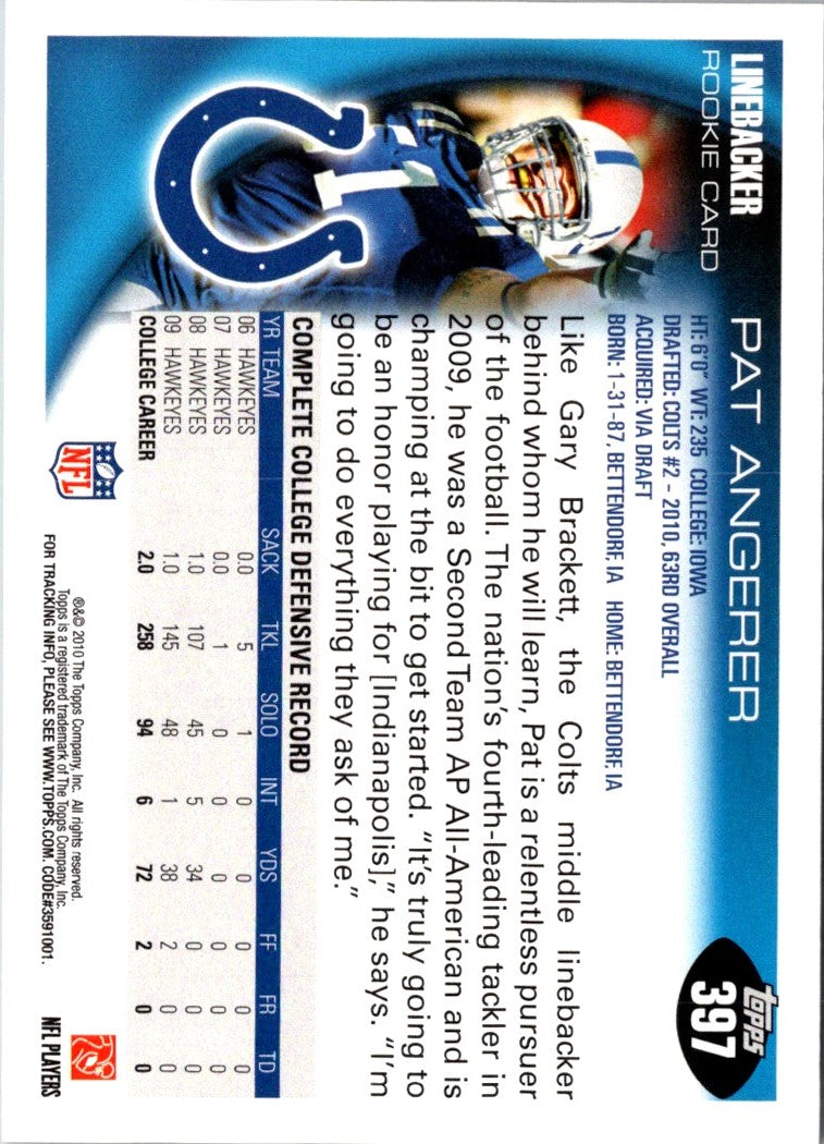 2010 Topps Pat Angerer