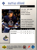 1998 Upper Deck Black Diamond Mattias Ohlund #87