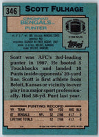 1988 Topps Scott Fulhage #346 Rookie