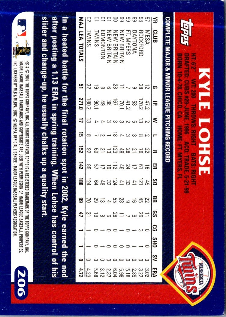 2003 Topps Kyle Lohse