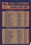 1984 Topps E.R.A. Leaders: Atlee Hammaker/Rick Honeycutt