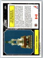 1991 Score Canadian Bilingual Ed Belfour (Vezina Trophy) #321