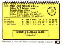 1991 ProCards Craig Sudbury #3089