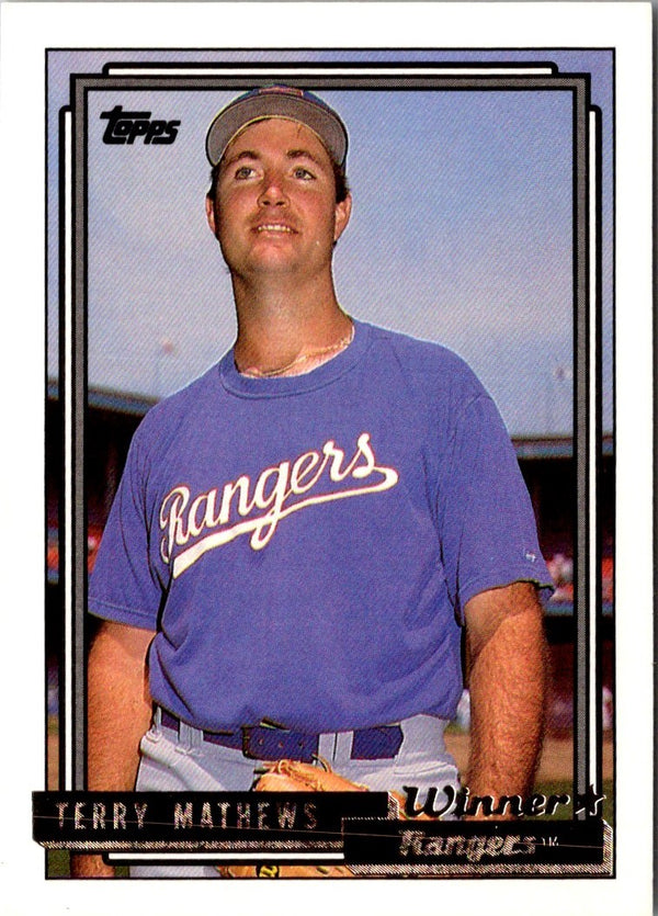 1992 Topps Gold Winners Terry Mathews #131