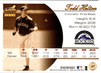 2000 Pacific Aurora Todd Helton #47