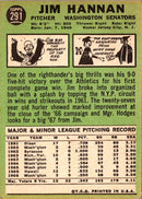 1967 Topps Jim Hannan