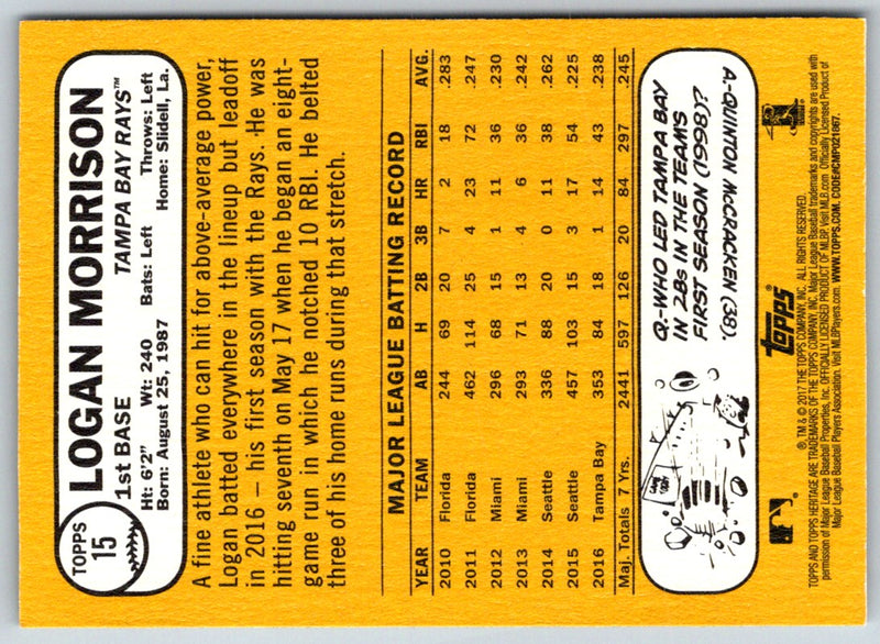 2017 Topps Heritage Logan Morrison
