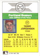 1990 CMC Portland Beavers Terry Jorgensen