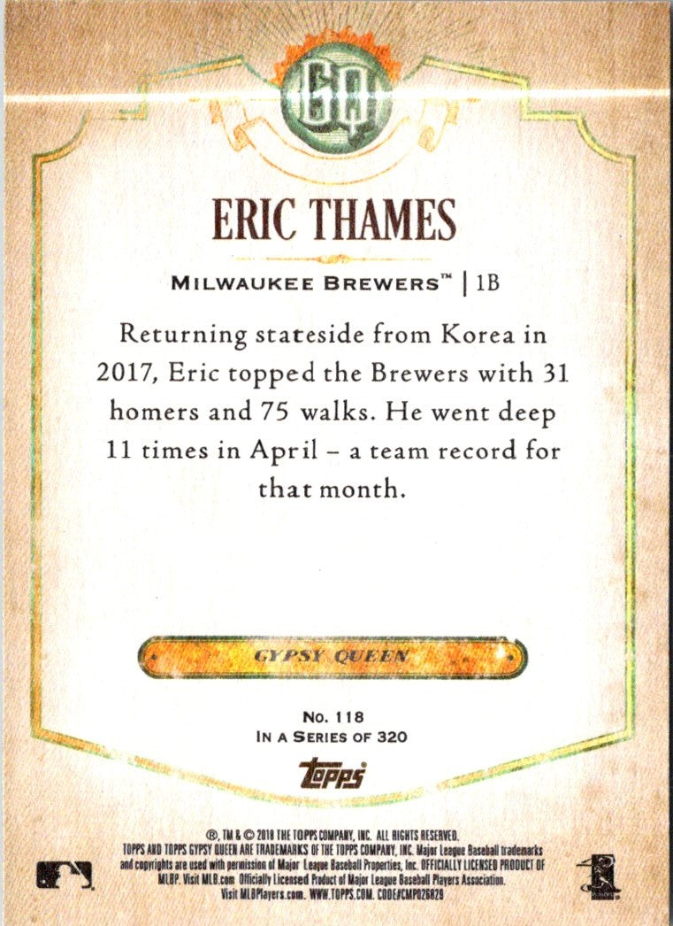 2018 Topps Gypsy Eric Thames