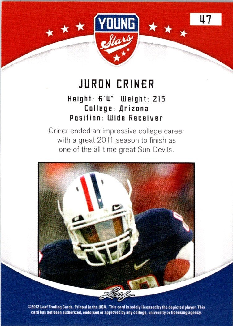 2012 Leaf Young Stars Juron Criner