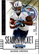 2014 Panini Contenders Shonn Greene