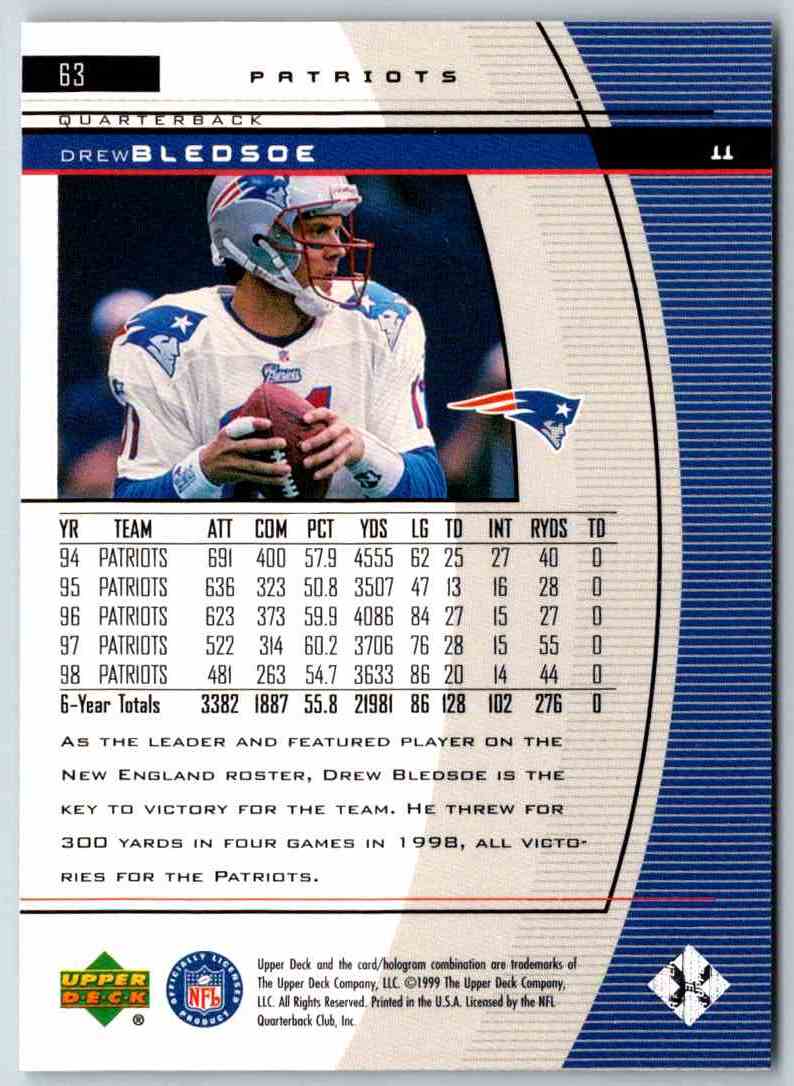 1999 Upper Deck Black Diamond Drew Bledsoe