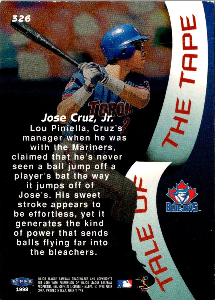 1998 Fleer Tradition Jose Cruz Jr.