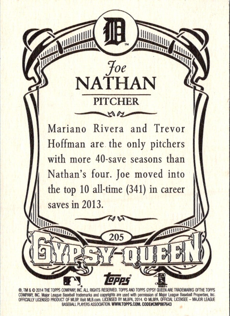 2014 Topps Gypsy Queen Joe Nathan