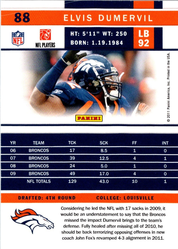 2011 Score Elvis Dumervil