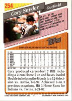 1993 Topps Gold Cory Snyder #254