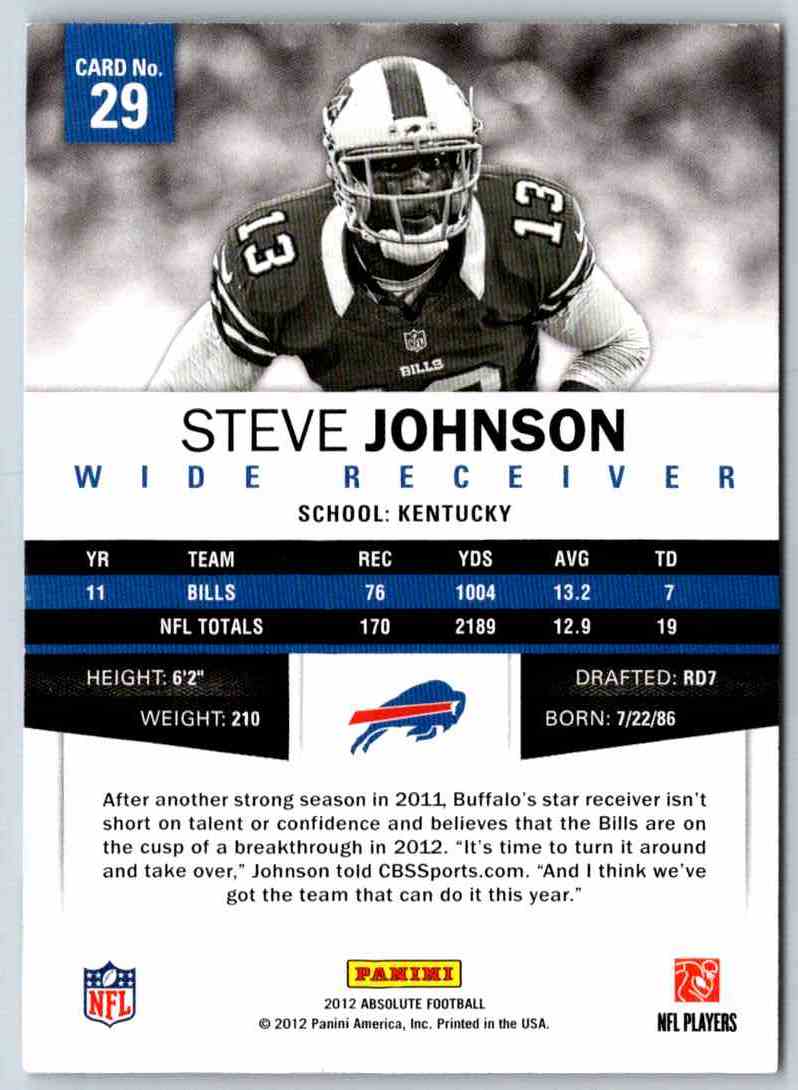 2012 Absolute Steve Johnson