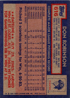 1984 Topps Don Robinson #616