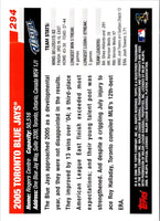 2006 Topps Toronto Blue Jays #294