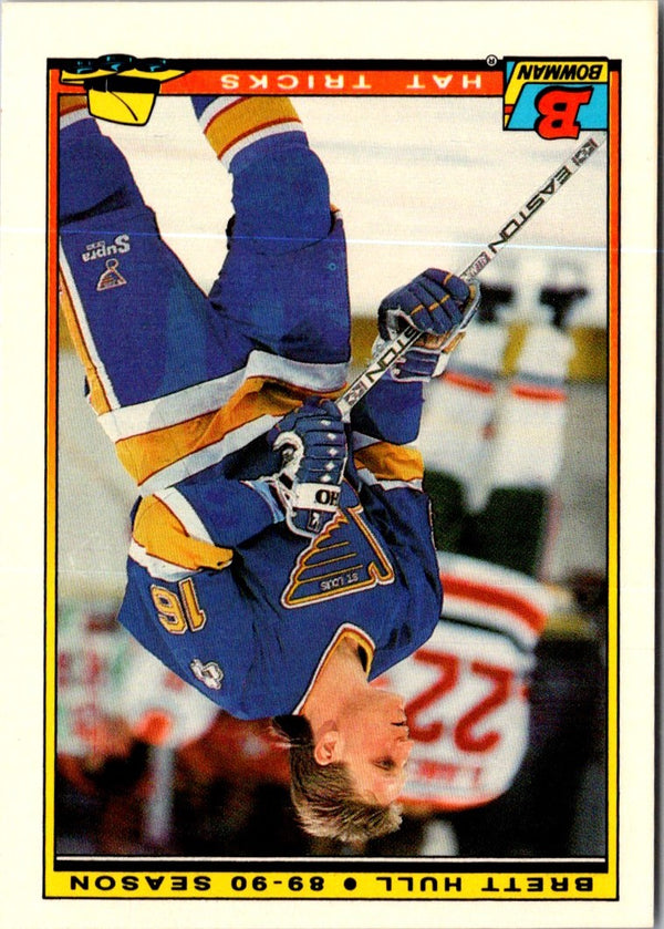 1990 Bowman Hat Tricks Brett Hull #1