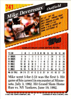 1993 Topps Mike Devereaux #741