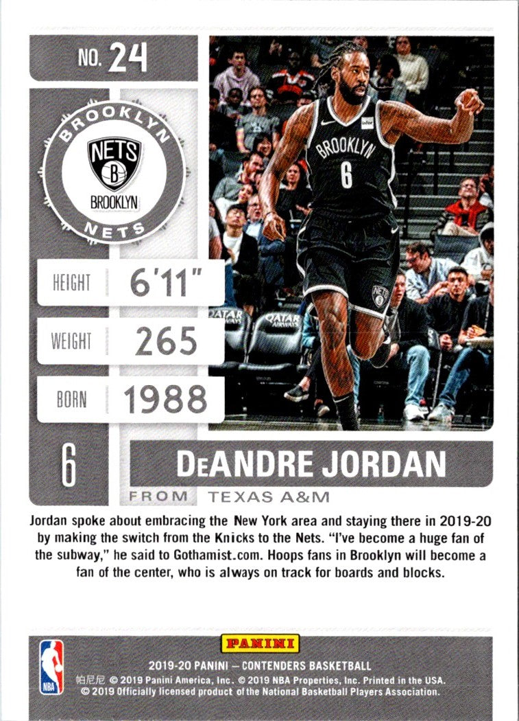 2019 Panini Contenders DeAndre Jordan