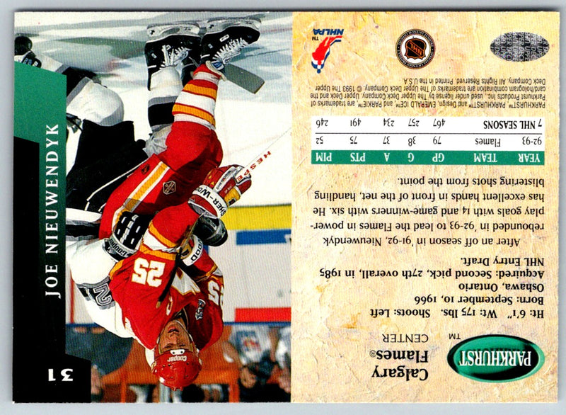 1993 Parkhurst Joe Nieuwendyk