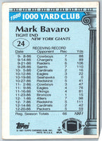 1987 Topps 1000 Yard Club Mark Bavaro #24