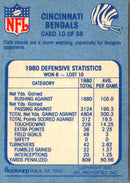 1981 Fleer Team Action Cincinnati Bengals  Defense