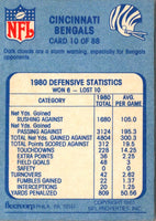 1981 Fleer Team Action Cincinnati Bengals  Defense #10