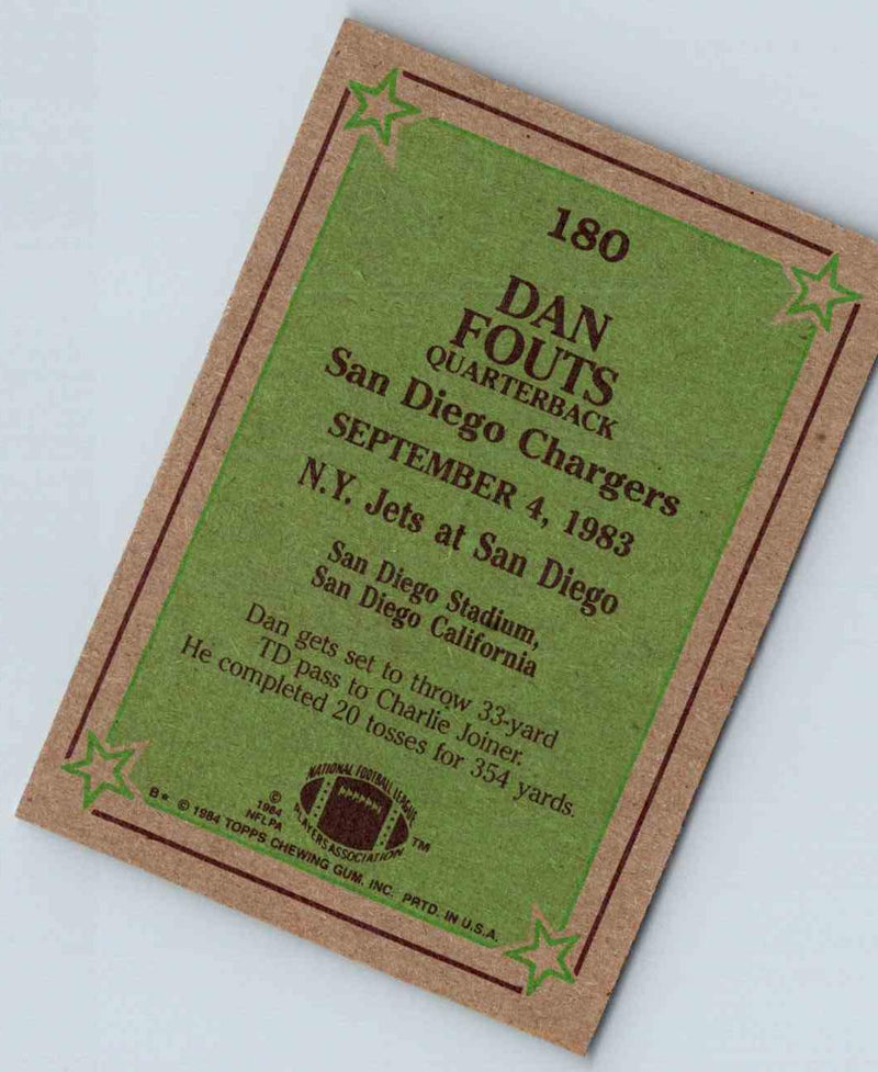 1985 Topps Dan Fouts