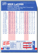 1987 Fleer Mike LaCoss