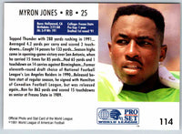 1991 Proset World League Myron Jones #114