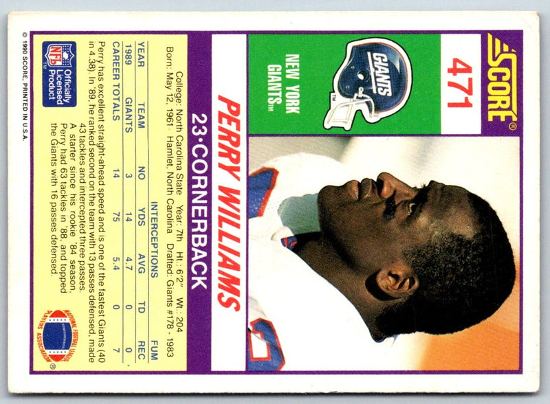 1990 Score Perry Williams