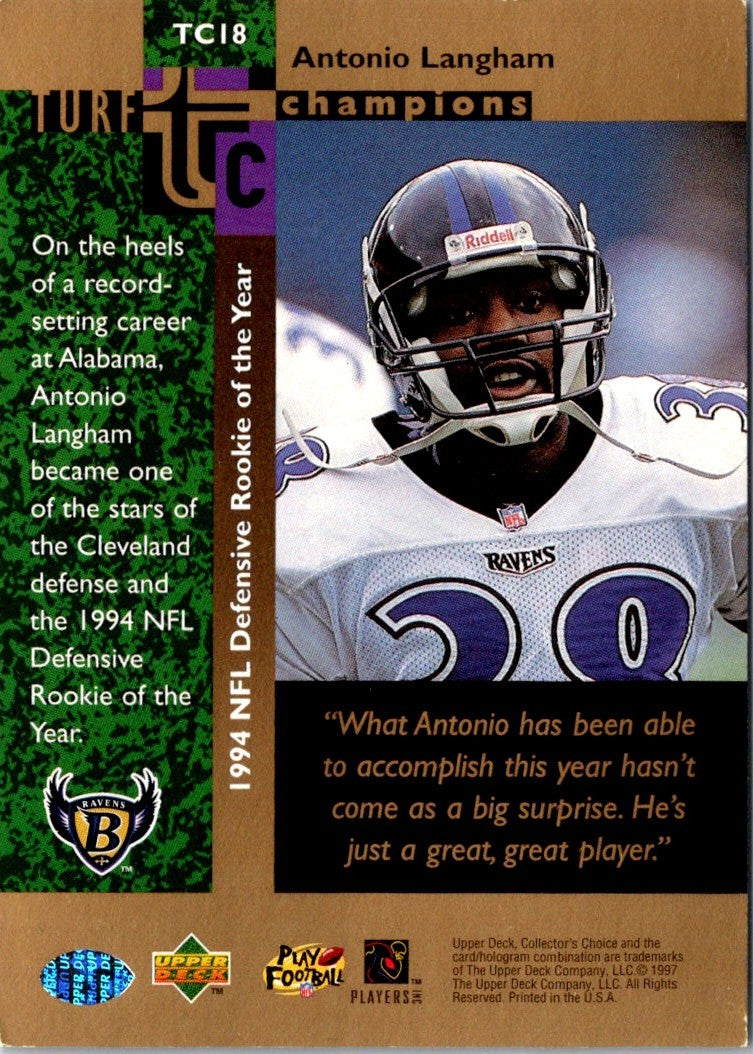 1997 Collector's Choice Turf Champions Antonio Langham
