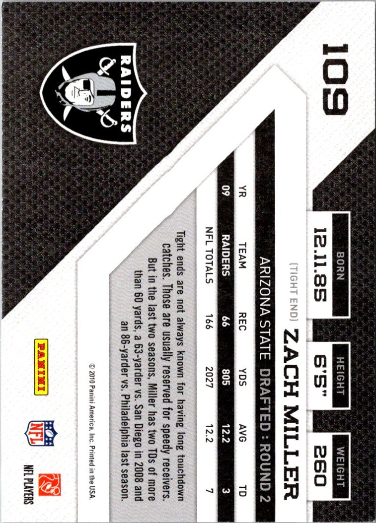 2010 Panini Zach Miller