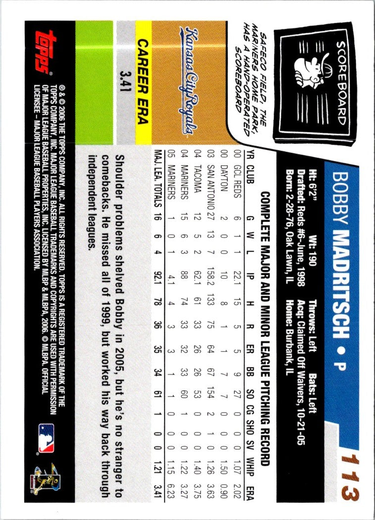 2006 Topps Bobby Madritsch