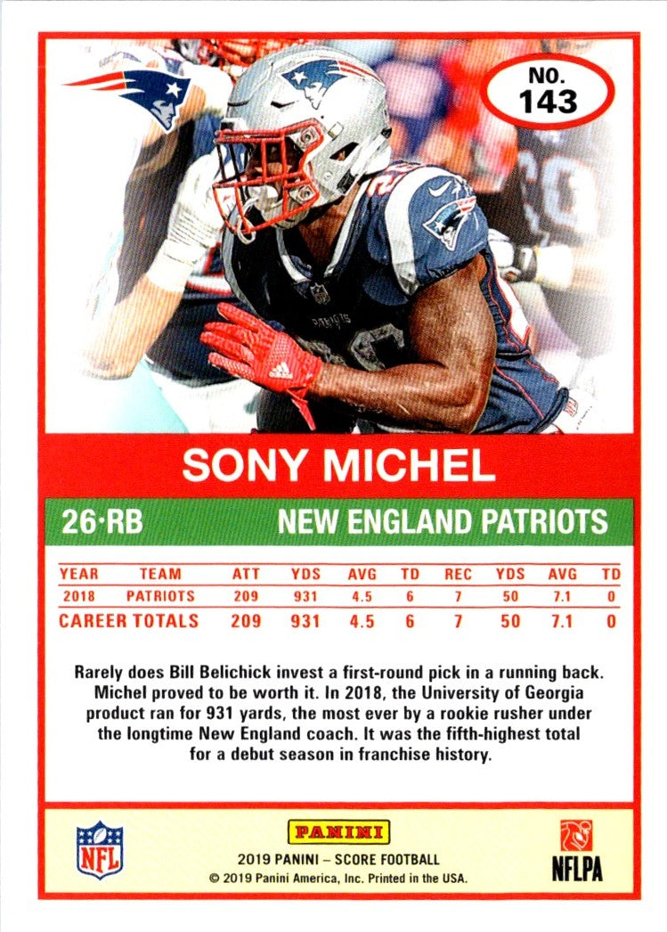 2019 Score Sony Michel