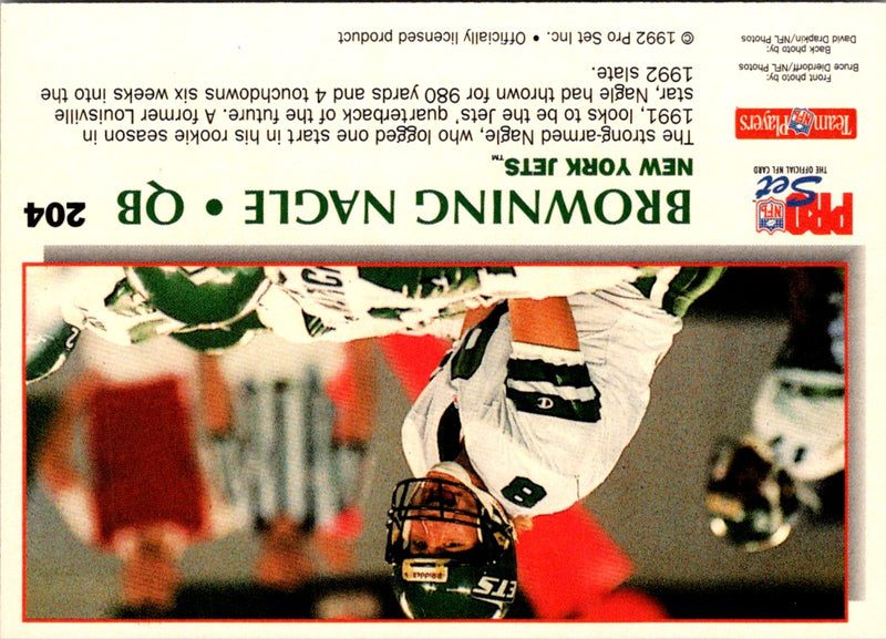 1993 McDonald's GameDay New York Jets Full Panels Johnny Mitchell/Rob Moore/Browning Nagle/Blair Thomas/Brian Washington/Marvin Washington