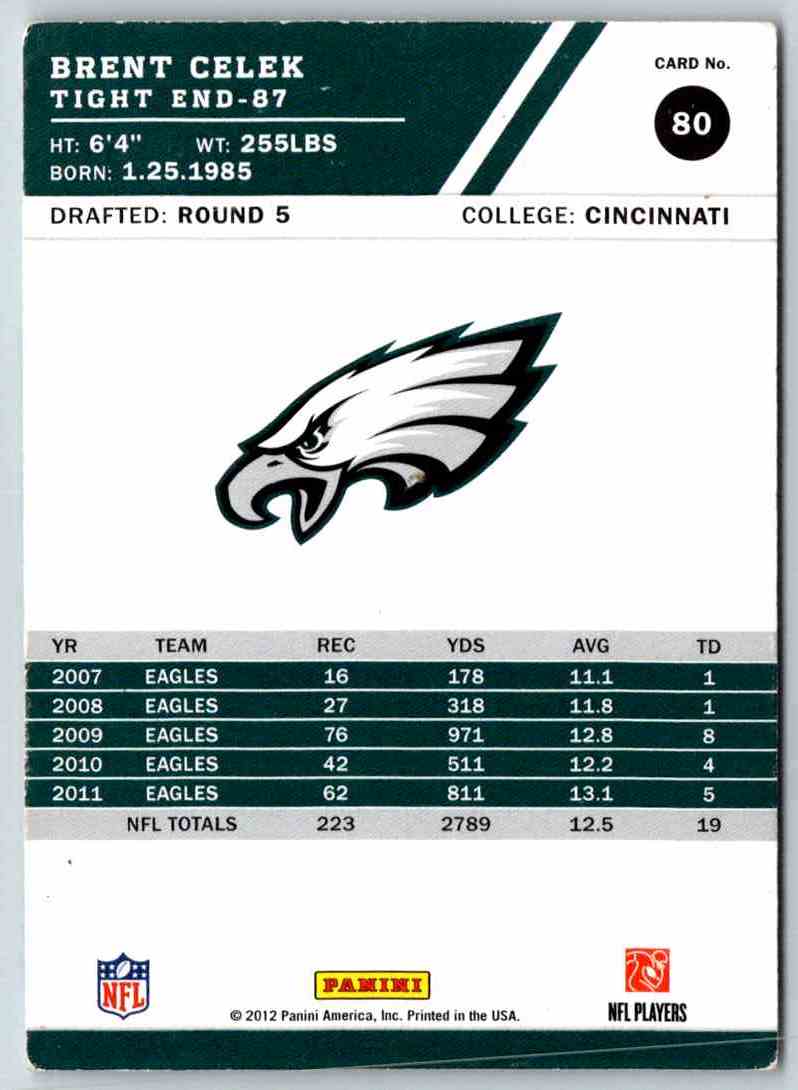 2012 Score Brent Celek