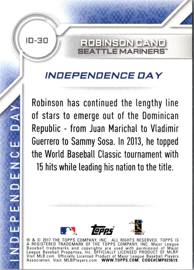 2017 Topps Independence Day Robinson Cano