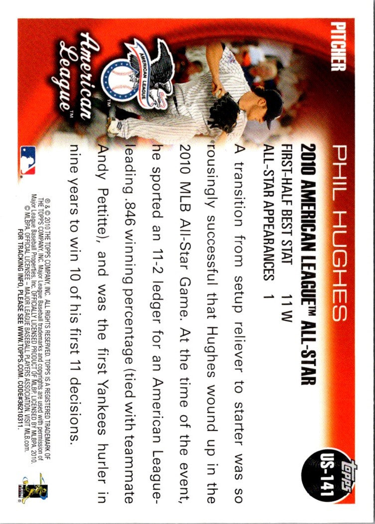 2010 Topps Update Phil Hughes