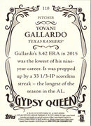 2016 Topps Gypsy Queen Yovani Gallardo