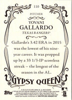 2016 Topps Gypsy Queen Yovani Gallardo #110