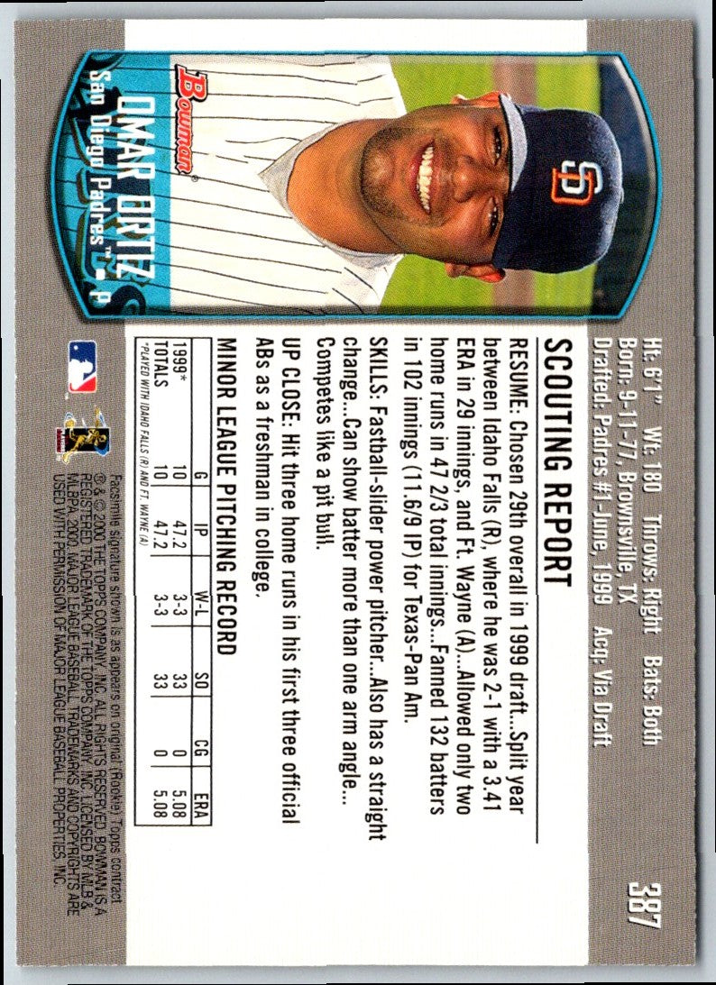 2000 Bowman Omar Ortiz